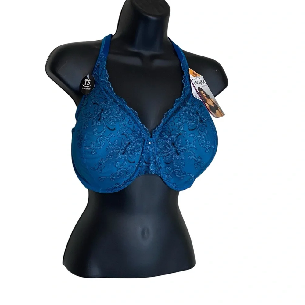Playtex Teal Blue Lace Underwire‎ Women's Bra